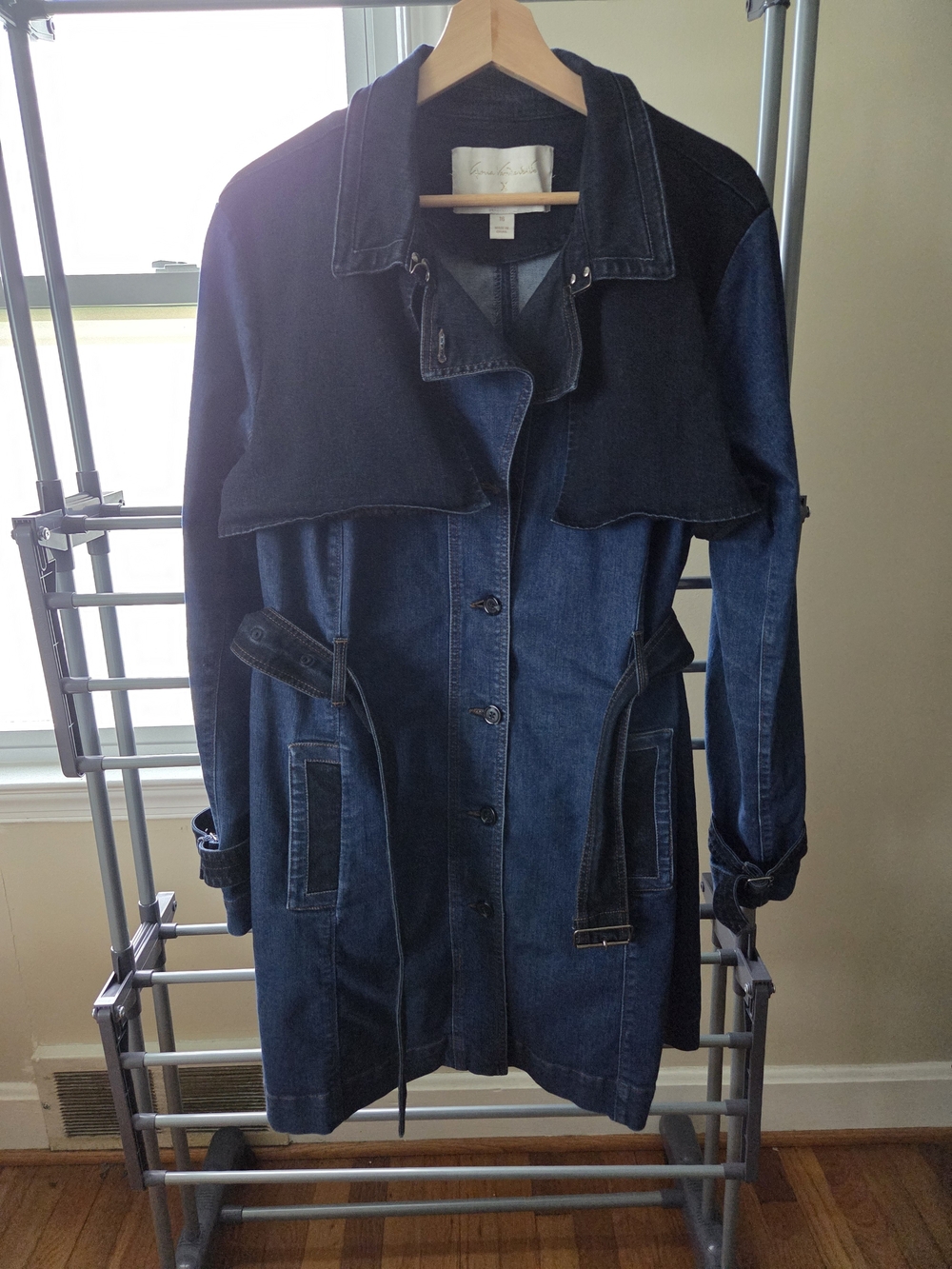 Christian Siriano X Gloria Vanderbilt Dark Blue Denim Trench Coat